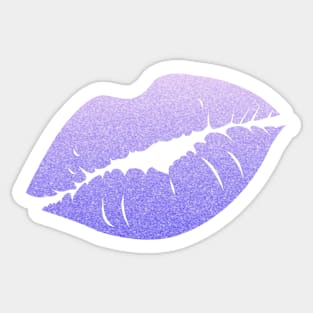 Purple Ombre Faux Glitter Lips Sticker